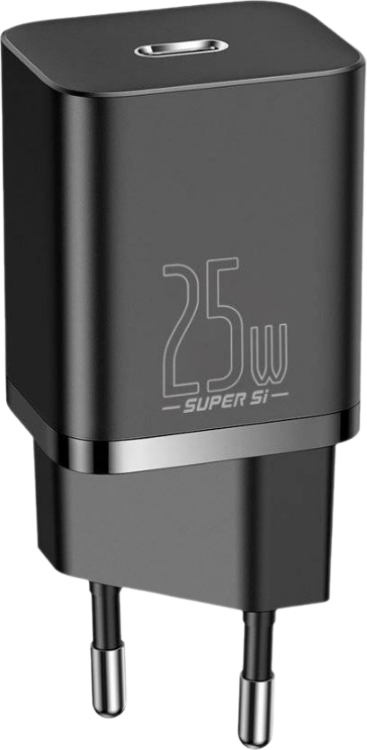 Зарядное устройство Baseus Super Si Quick Charger 1C 25W (с кабелем Type-C to Type-C) (черный)