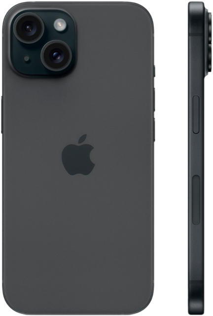 Смартфон Apple iPhone 15 256GB 2 sim (черный), без RuStore
