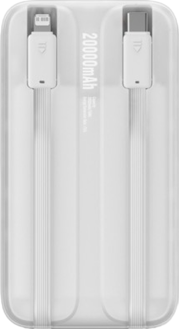 Внешний аккумулятор Baseus Dual Fast Charging Cables (20000 mAh, белый)