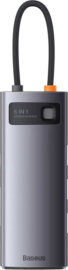 Изображение Baseus Metal Gleam Series 2 6-in-1 USB HUB Space Grey