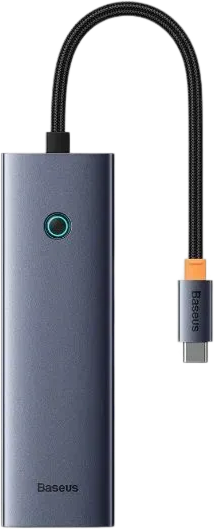 Изображение Baseus UltraJoy Series 7-port Hub Space Grey (Type-C to HDMI4K@60HZ*1+USB3,0*3+PD)