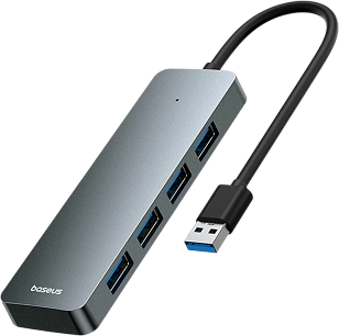 Изображение Baseus UltraJoy Series Lite 4-port USB-A Hub 3.0*4 Space Grey