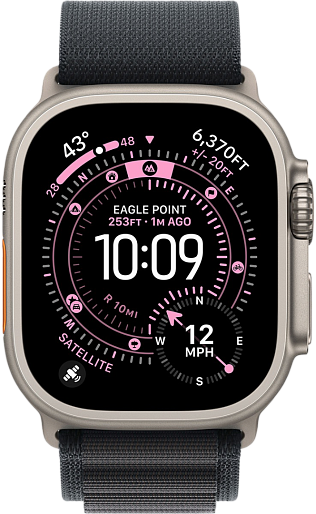 Умные часы Apple Watch Ultra 3 (Natural) 49mm альпийская петля (черный) Small