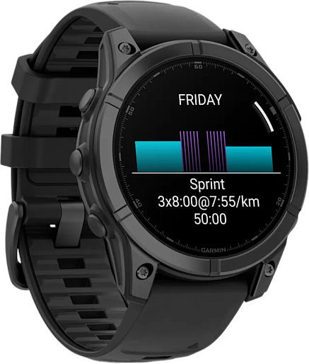 Умные часы Garmin Fenix E 47mm Amoled (серый/черный)