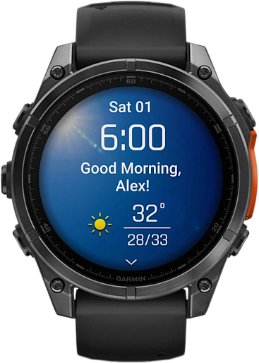 Умные часы Garmin ️FENIX 8 Amoled 47mm (серый/черный) EU