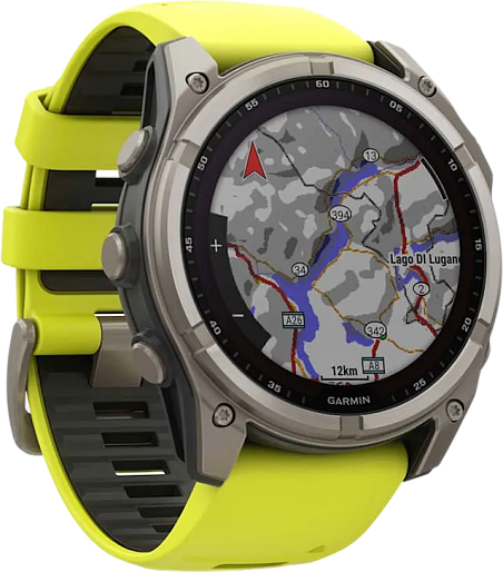 Умные часы Garmin Fenix 8 51mm Solar Sapphire (желтый/графит) EU