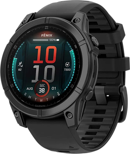Умные часы Garmin Fenix E 47mm Amoled (серый/черный)