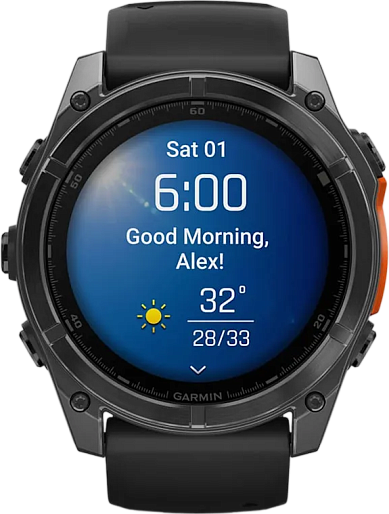 Умные часы Garmin Fenix 8 Amoled 51mm (серый/черный) EU