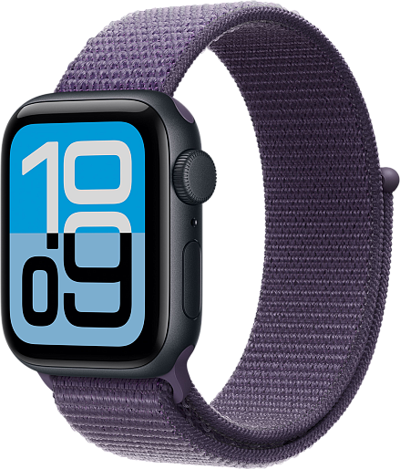 Умные часы Apple Watch SE 3 40mm with Sport Loop (черный/фиолетовый)