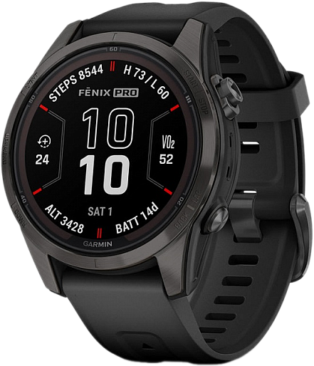 Умные часы Garmin ️FENIX 7S Pro Sapphire Solar (черный)