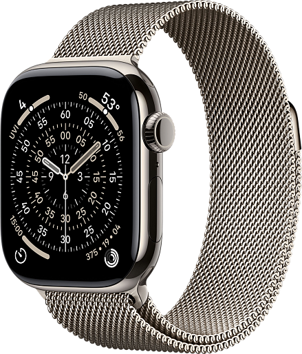 Умные часы Apple Watch Series 11 Titanium 42mm with Milanese Loop (природный)