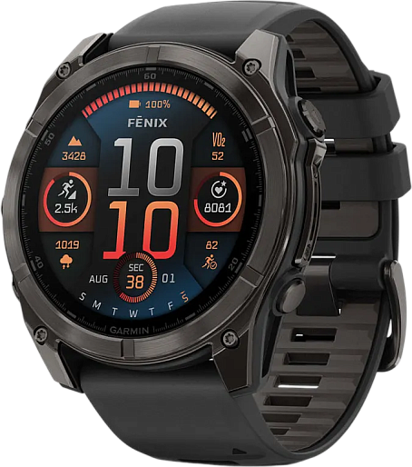 Умные часы Garmin Fenix 8 Amoled Sapphire 51mm (карбоновый/серый) EU