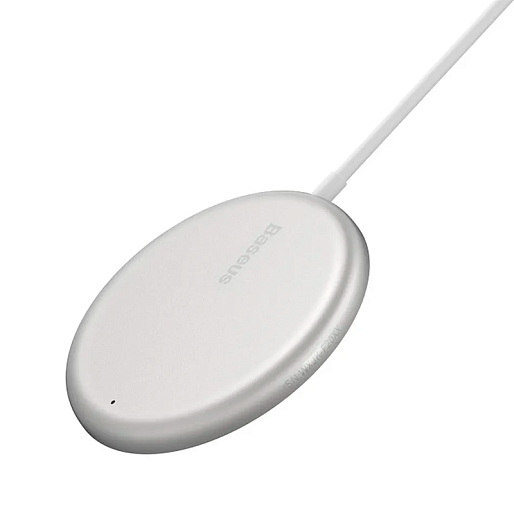 Беспроводная зарядка Baseus Simple Mini Magnetic Wireless Charger (белый)