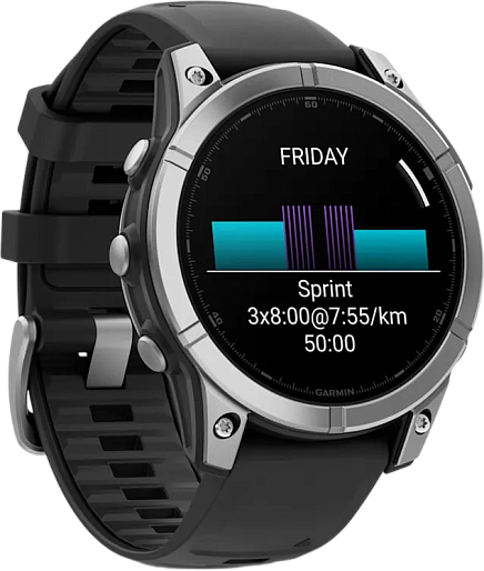 Умные часы Garmin Fenix E 47mm Amoled (стальной/черный)