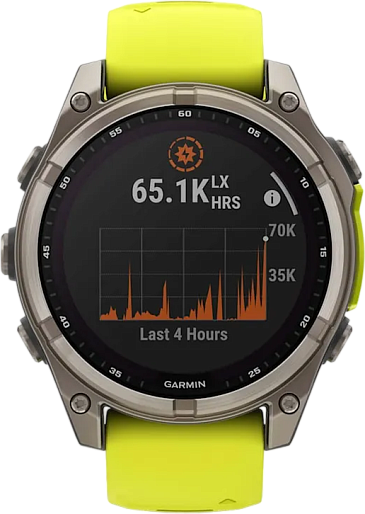 Умные часы Garmin Fenix 8 47mm Solar Sapphire (желтый/графит)