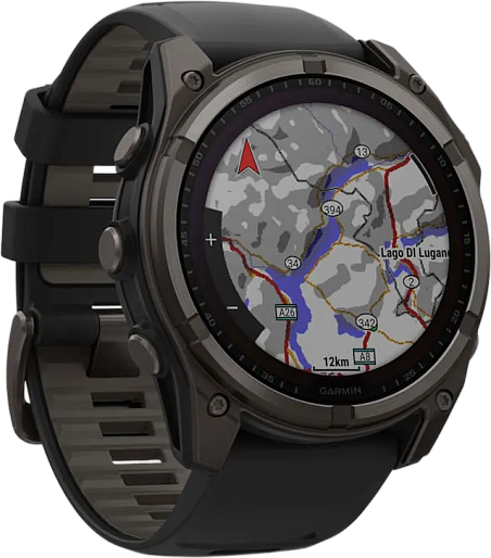 Умные часы Garmin Fenix 8 51mm Solar Sapphire (серый/черный) EU