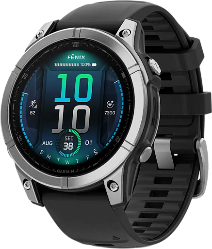 Умные часы Garmin Fenix E 47mm Amoled (стальной/черный)