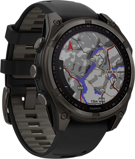 Умные часы Garmin Fenix 8 47mm Solar Sapphire (черный/серый)