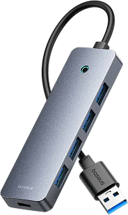 Изображение Baseus UltraJoy Series 4-port USB-A Hub 3.0*4 Space Grey