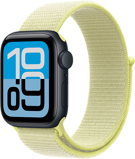 Умные часы Apple Watch SE 3 40mm with Sport Loop (черный/желтый)