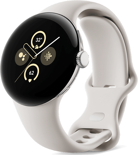 Умные часы Google Pixel Watch 2 LTE 41mm (серебристый/фарфоровый)