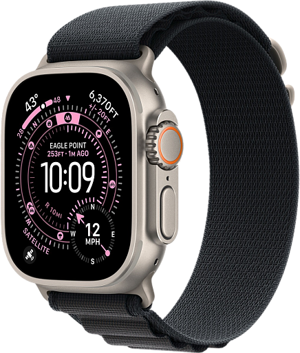 Умные часы Apple Watch Ultra 3 (Natural) 49mm альпийская петля (черный) Small