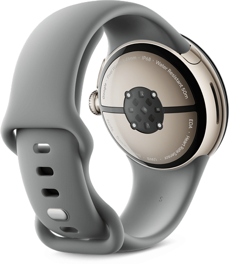 Умные часы Google Pixel Watch 3 Wi-Fi 41mm (золотой/ореховый) JP