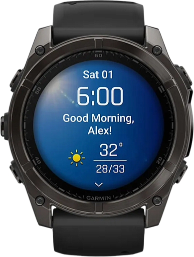 Умные часы Garmin Fenix 8 Amoled Sapphire 51mm (карбоновый/серый) EU