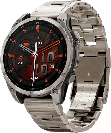 Умные часы Garmin FENIX 8 Amoled Sapphire 47mm (титановый/графитовый) EU