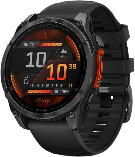 Умные часы Garmin ️FENIX 8 Amoled 47mm (серый/черный) EU