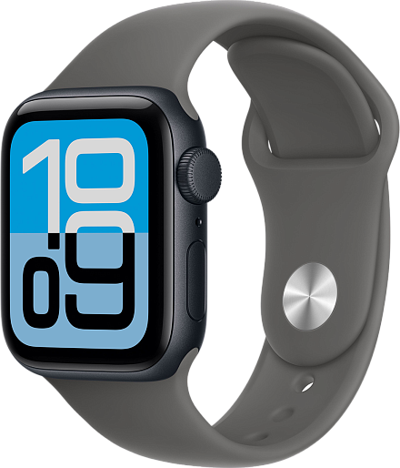 Умные часы Apple Watch SE 3 40mm with Sport Band (черный/серый) S/M