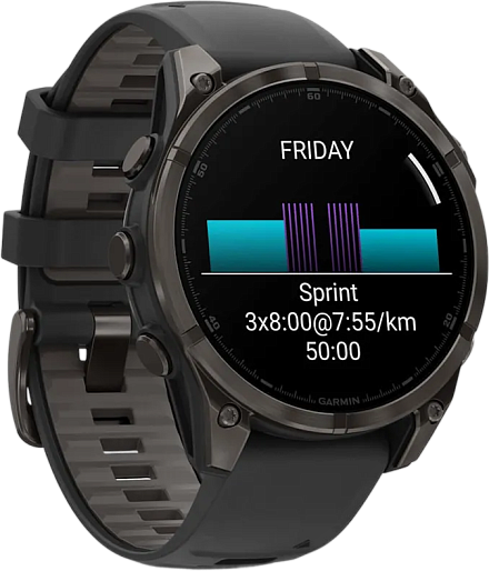 Умные часы Garmin FENIX 8 Amoled Sapphire 47mm (карбоновый/серый) EU