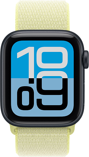 Умные часы Apple Watch SE 3 40mm with Sport Loop (черный/желтый)